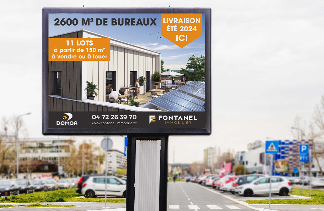 Fontanel - panneau promotionnel projet tertiaire