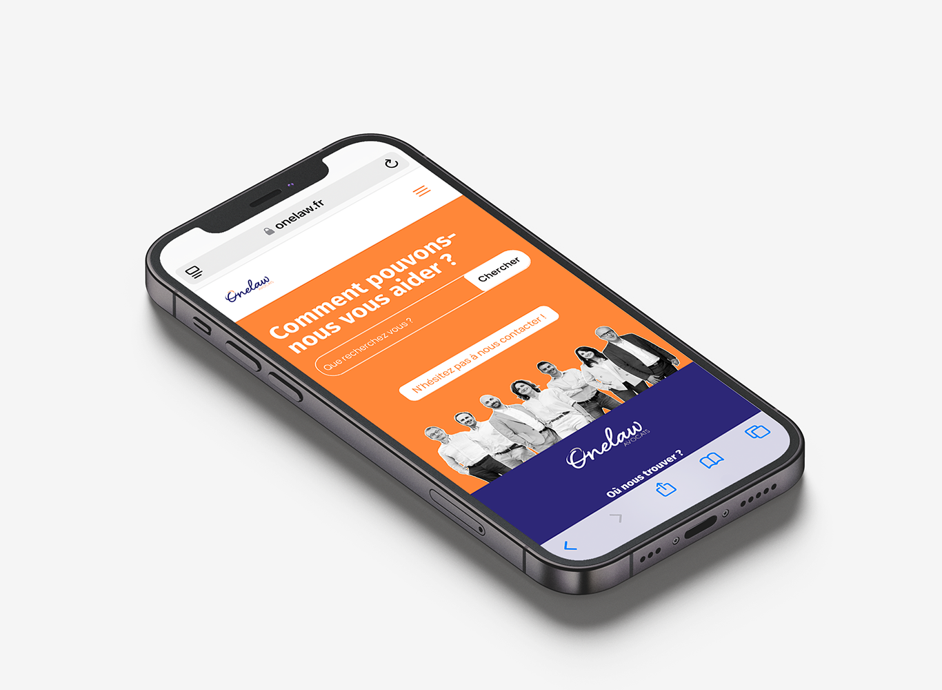 Onelaw - Site internet version mobile responsive
