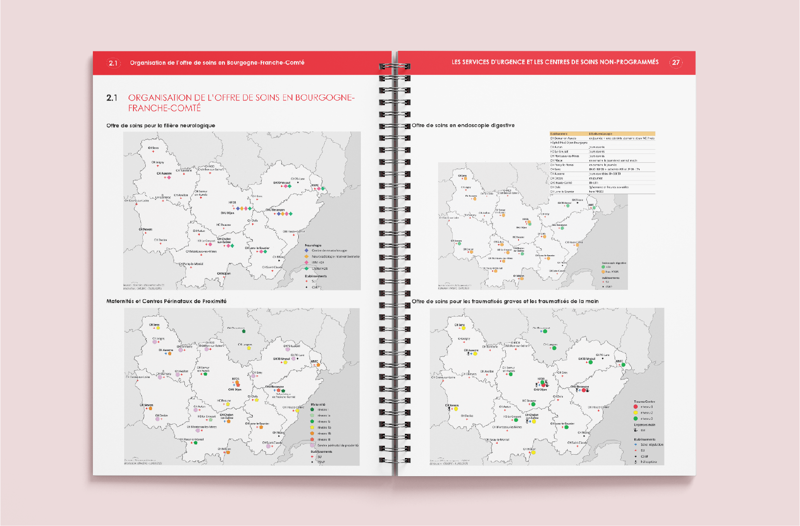 ORUBFC - intérieur cartes de la région