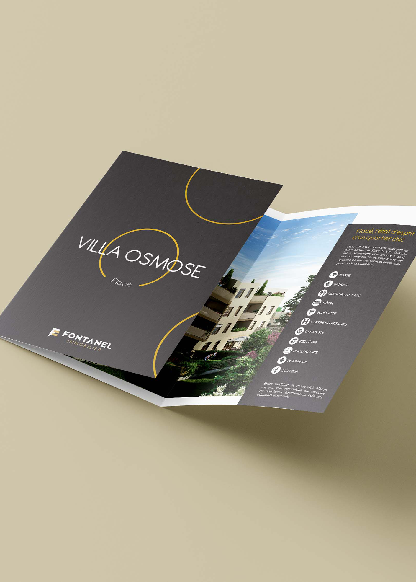 Villa Osmose - couverture dépliant commercial