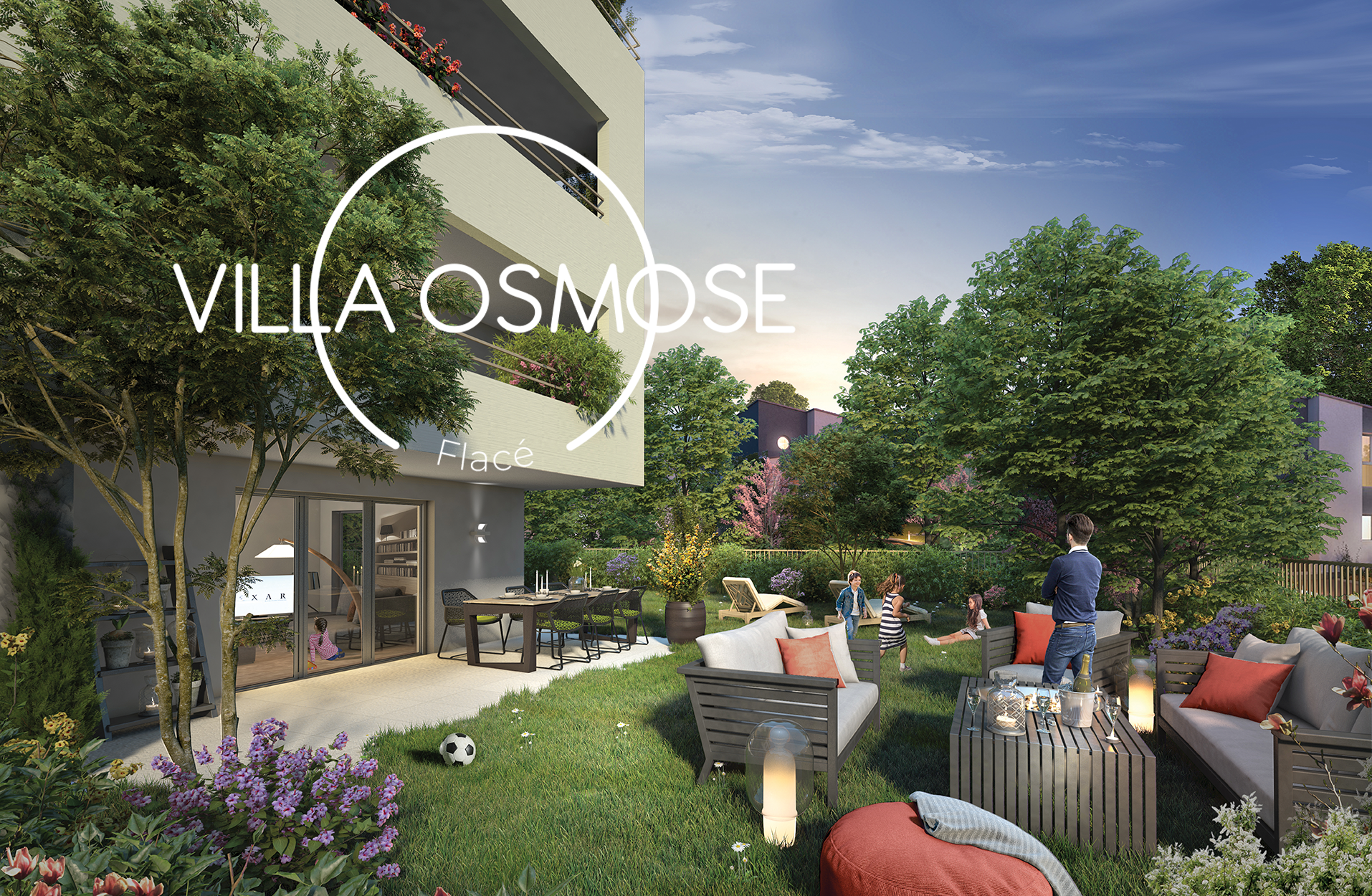 Villa Osmose - logo et perspective