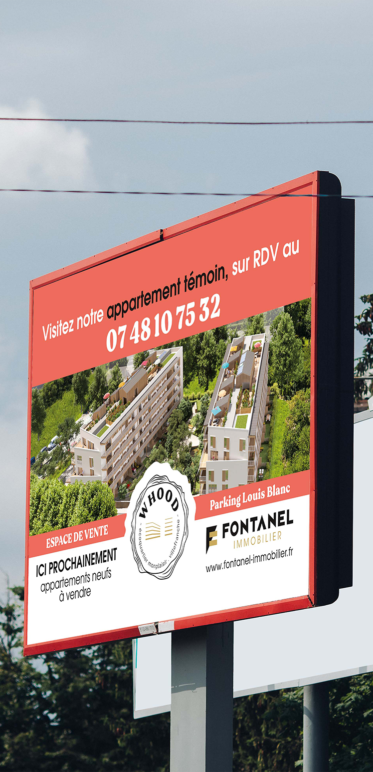Whood - panneau projet rue