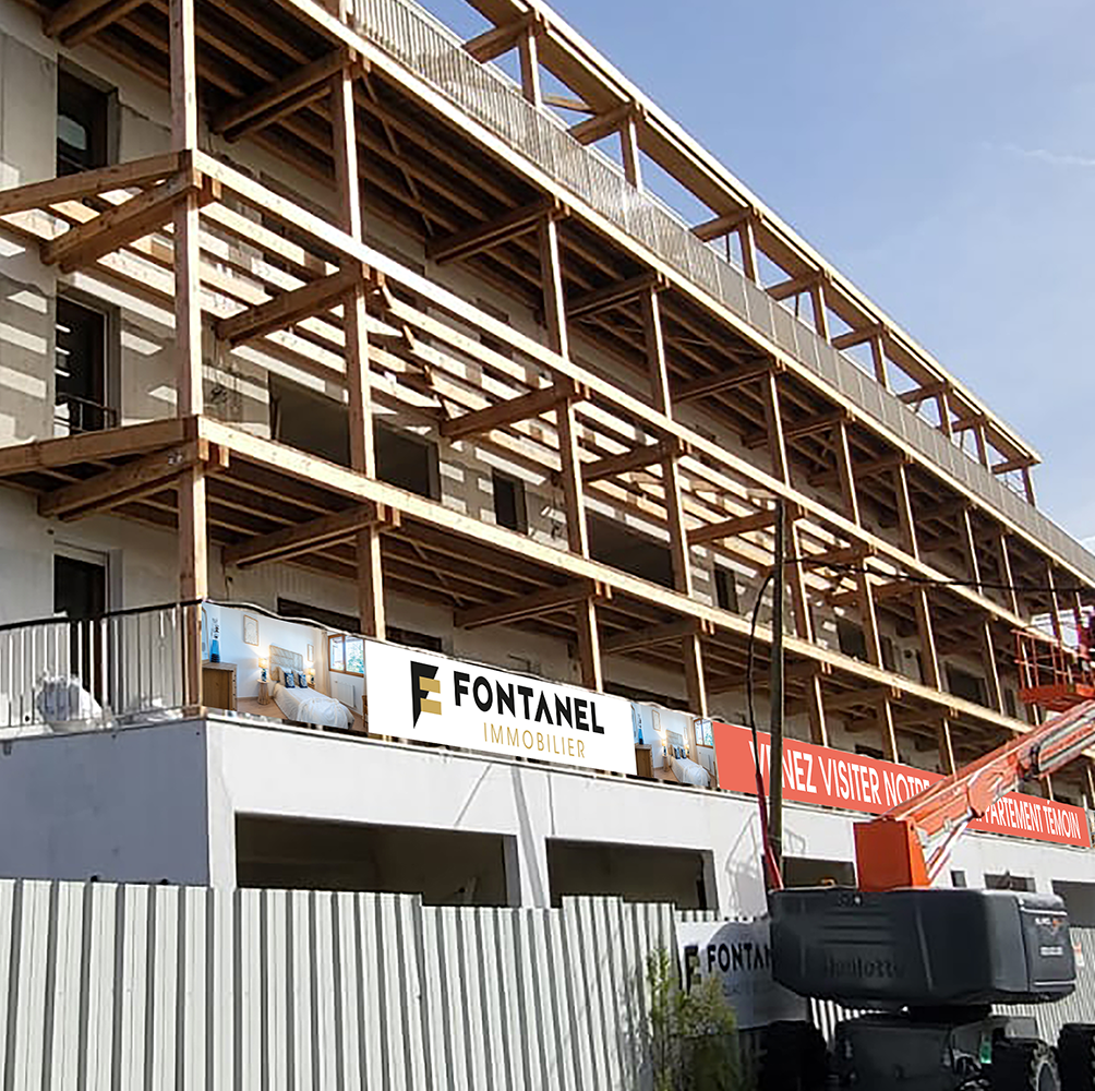 Whood - panneau chantier balcon projet