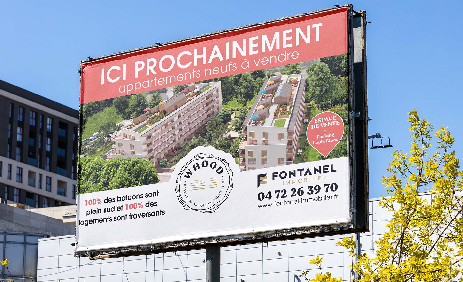 Whood - panneau projet rue