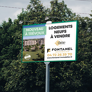 Fontanel Ome - Panneau publicitaire