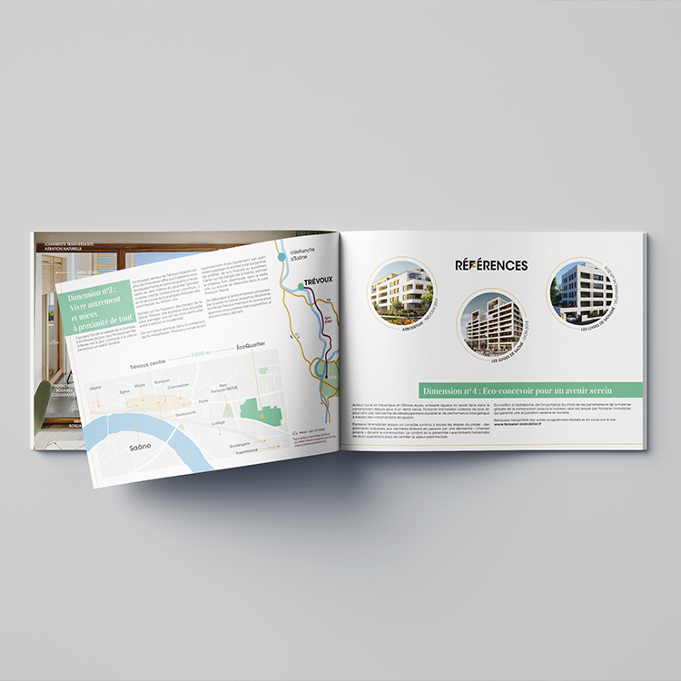 Intérieur brochure commerciale Fontanel Immobilier - projet Ome
