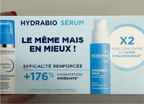 Bioderma - reglette pharmacie gamme hydrabio