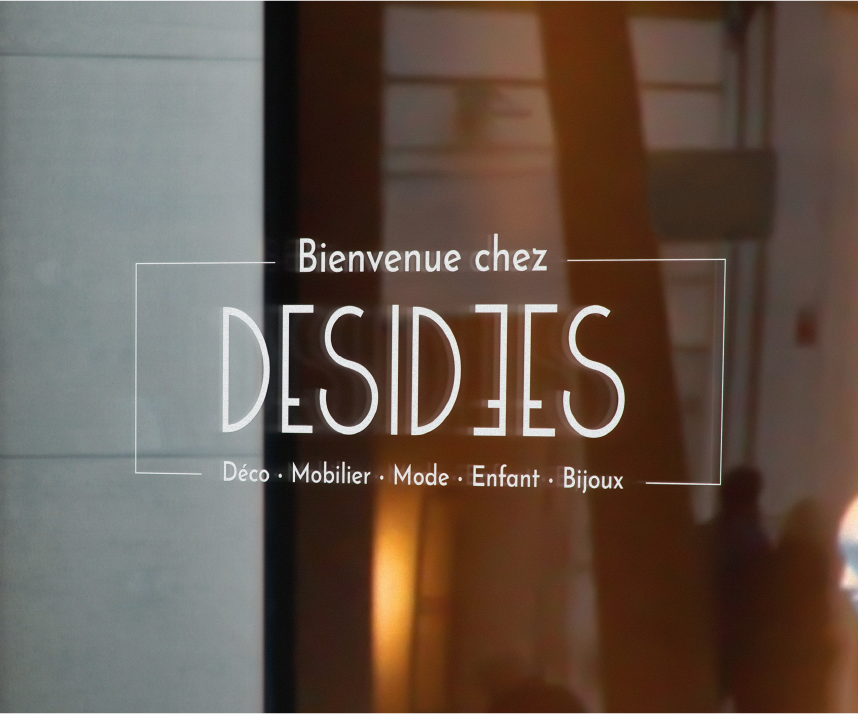 desidees - sticker vitrine