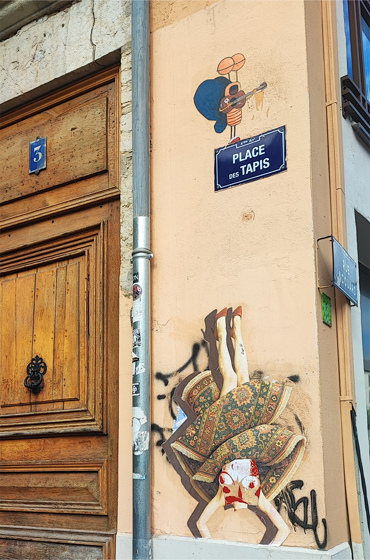 Street art croix rousse lyon Ax art & pyx collage